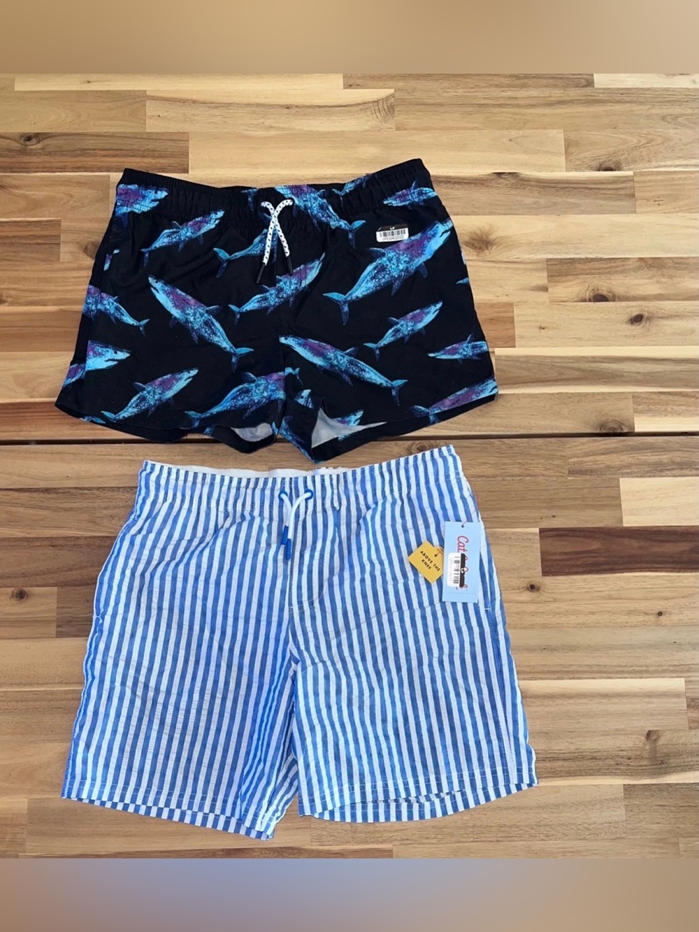 NWT Boys' Lined Solid Swim trunks - art class 14